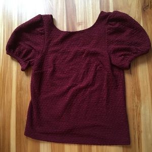 Anthropologie Porridge Maroon Blouse